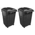 45 Gallon Heavy Duty Plastic Trash Cans with Wheels T352