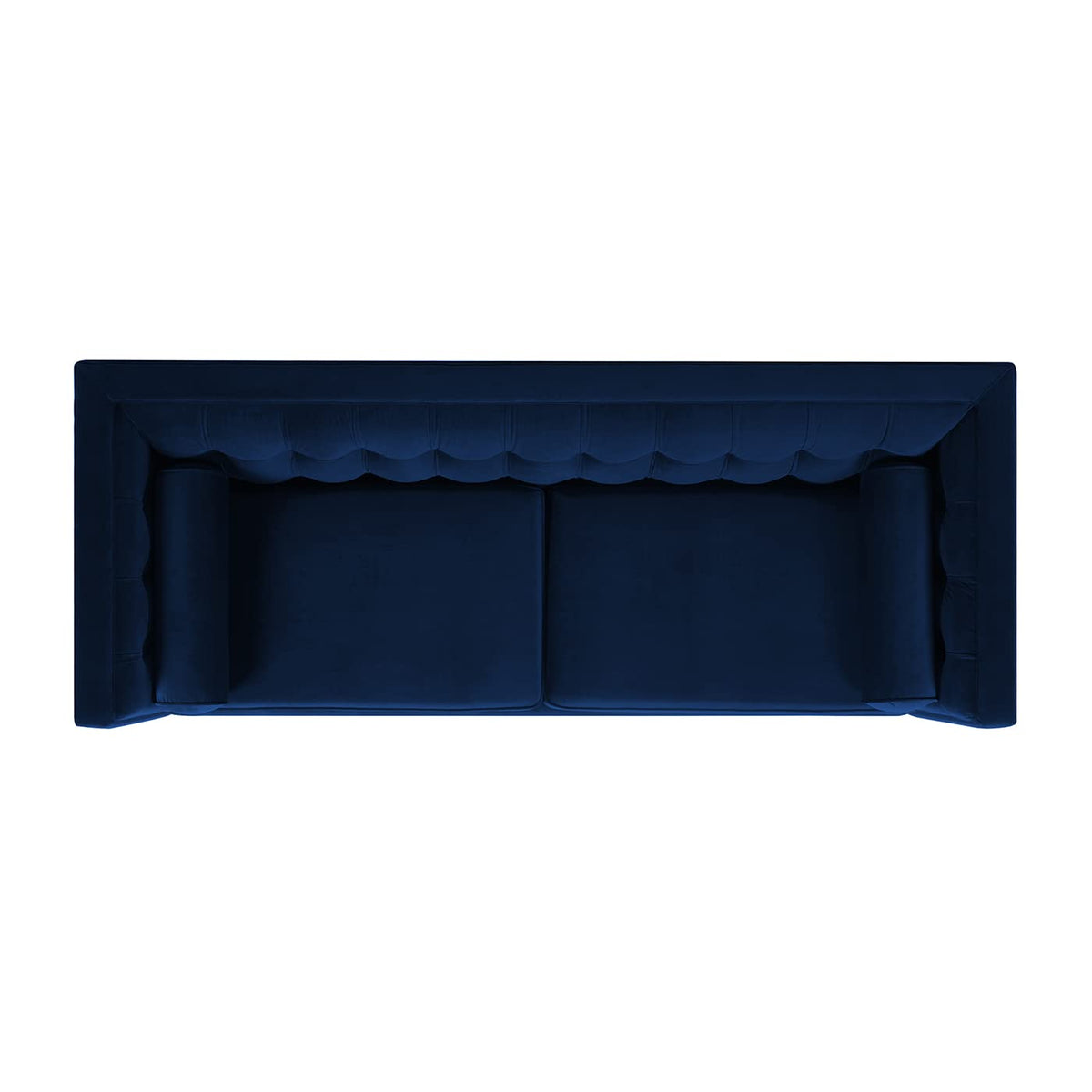 84" Navy Blue Velvet Tufted Sofa K483172