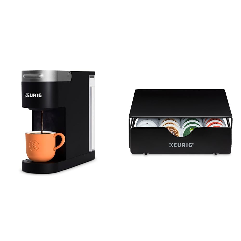 Single Serve K-Cup Pod Coffee Maker with Storage Drawer F71614