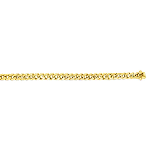 14k Yellow Gold Cuban Link Chain Necklace W772