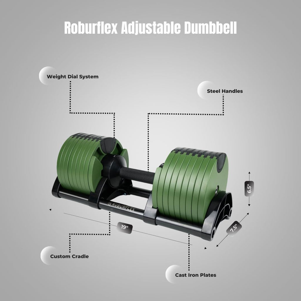 Adjustable Dumbbell 5-40 lb 5 lb Increments I373563