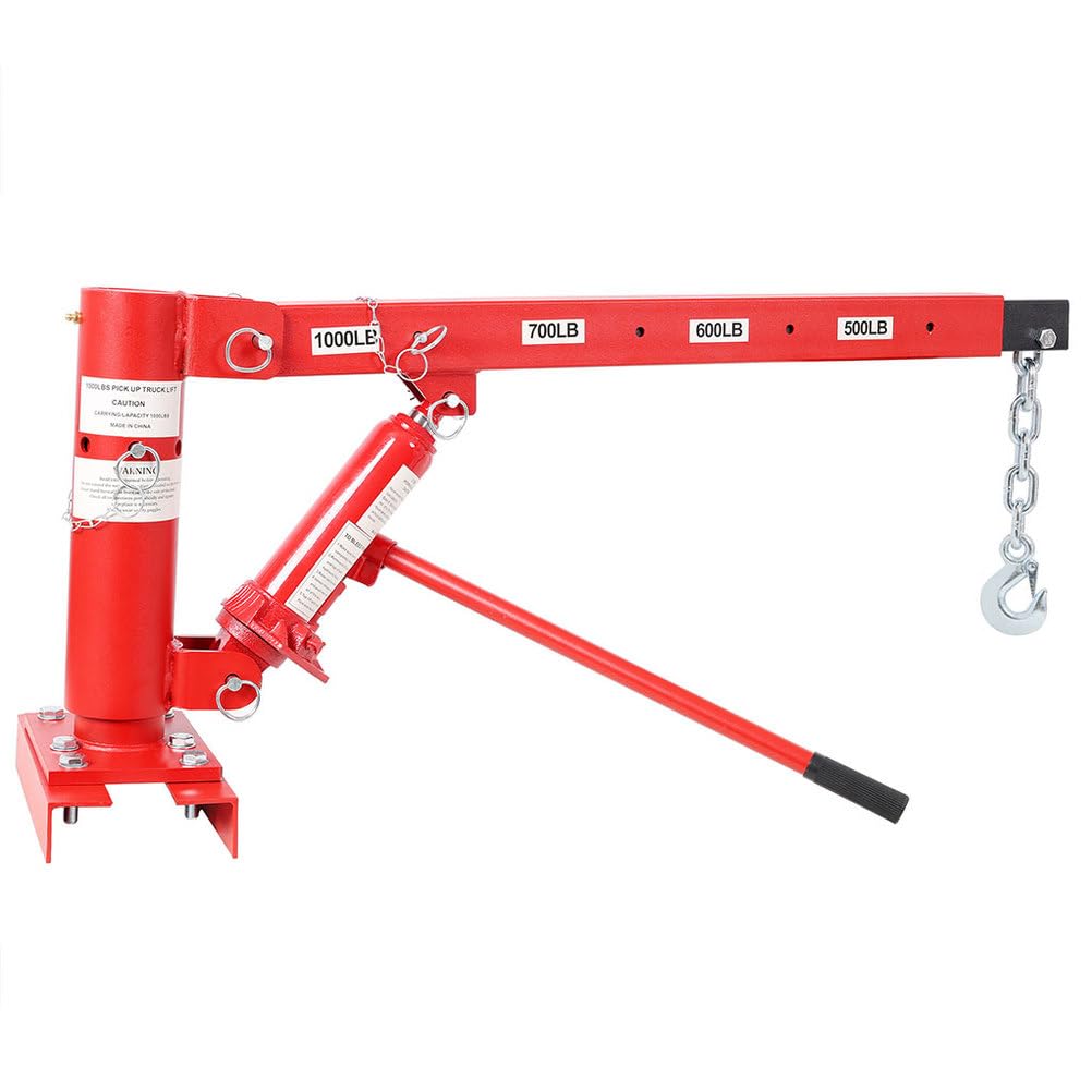 1000 lb Hydraulic Pickup Truck Crane Hoist O3846