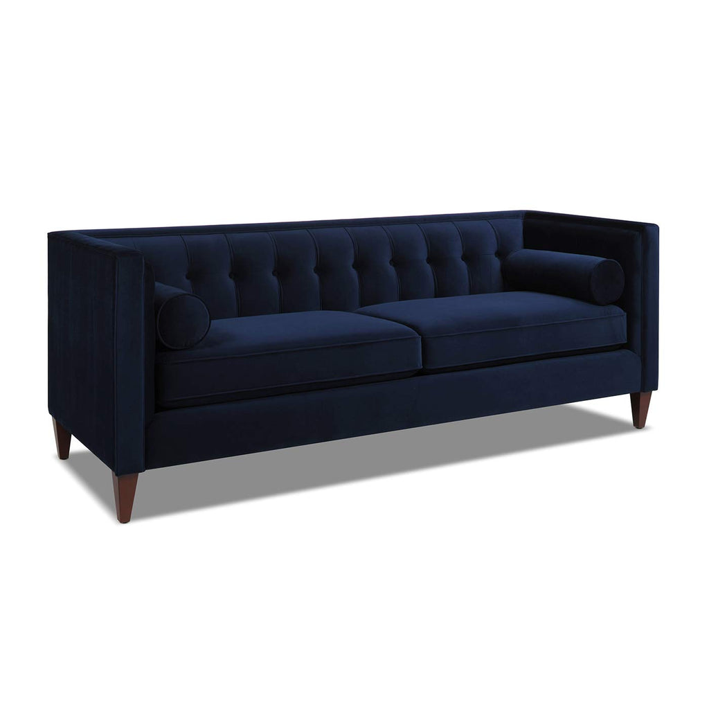 Dark Navy Blue Performance Velvet Tufted Sofa K416700