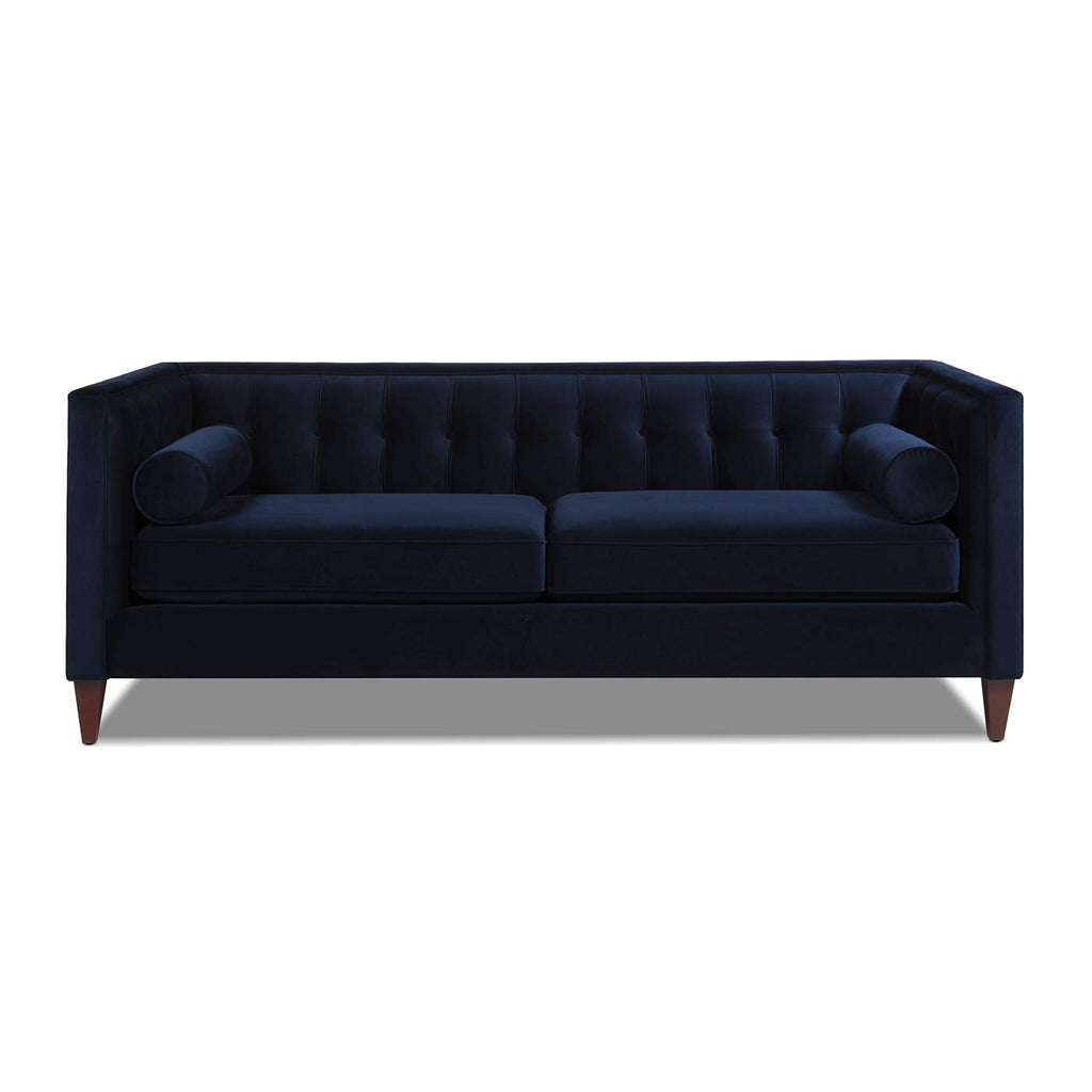 Dark Navy Blue Performance Velvet Tufted Sofa J39500