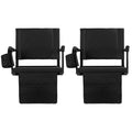 2 Pcs Folding Stadium Seat with Back Support and Cushion X676803