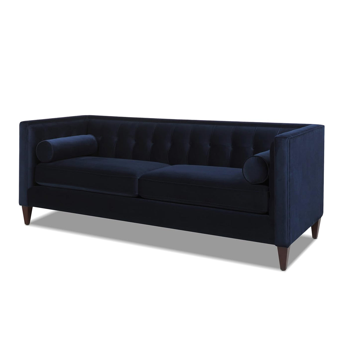 Dark Navy Blue Performance Velvet Tufted Sofa J39500