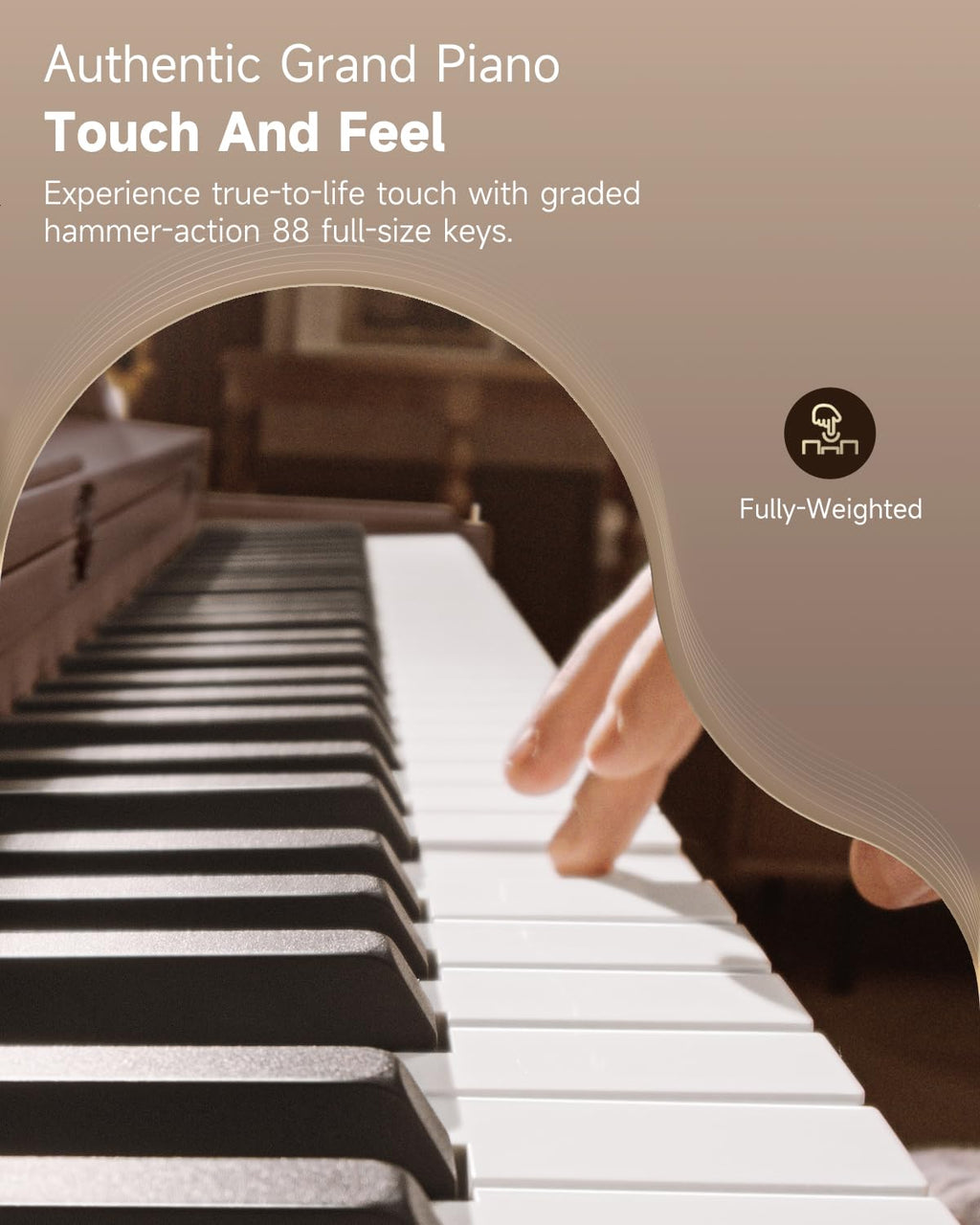 88 Key Weighted Digital Piano with Bluetooth L633121