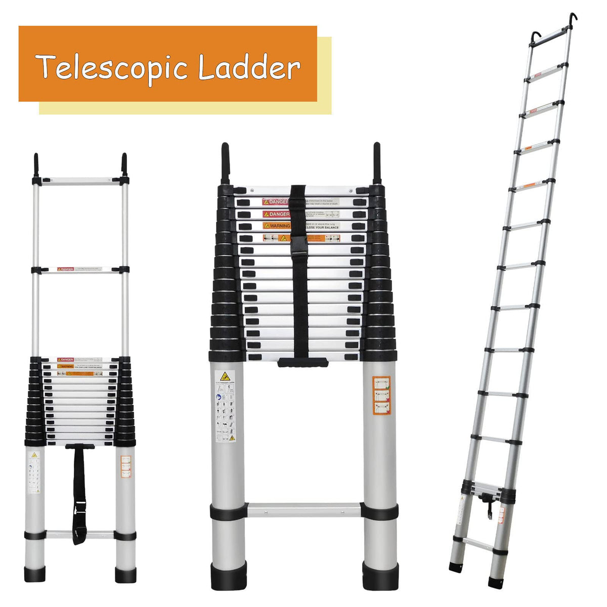 20.3ft Aluminum Telescoping Ladder 330lbs M271