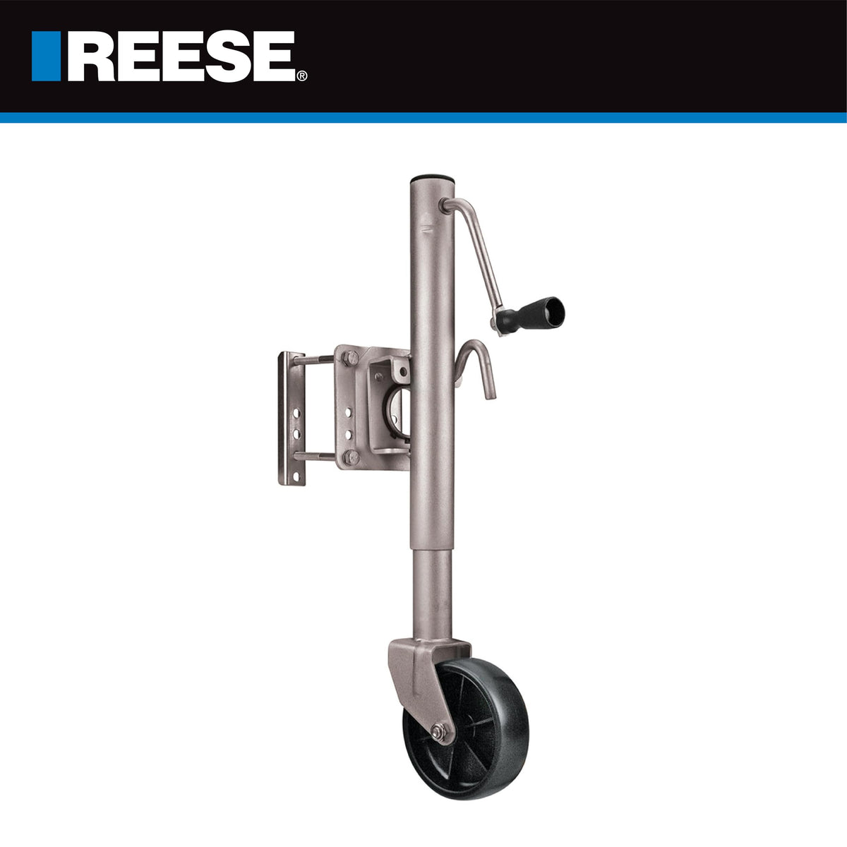 Round Trailer Jack, 1,000 lbs. Lift Capacity, 10 Inch Travel I42397