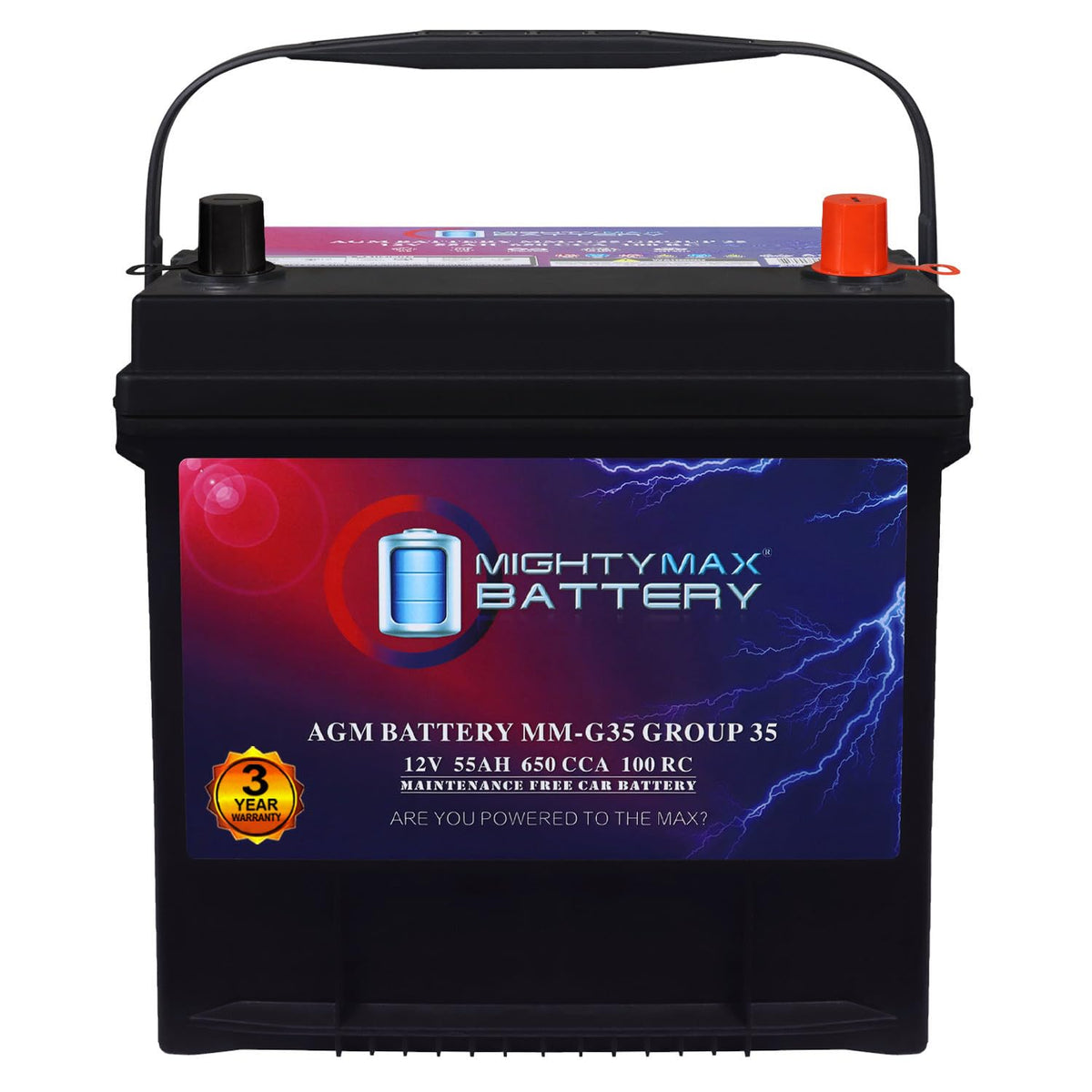 12V 55Ah AGM Replacement Battery E484