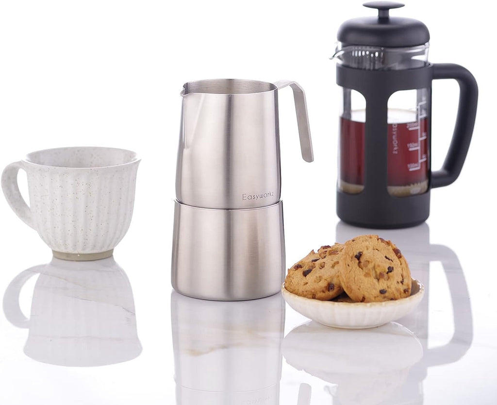 12 oz Stainless Steel French Press and Creamer Set I453966