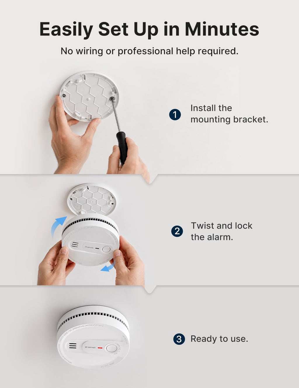 Smoke Detector 10-Year Battery 3-Pack Q576567