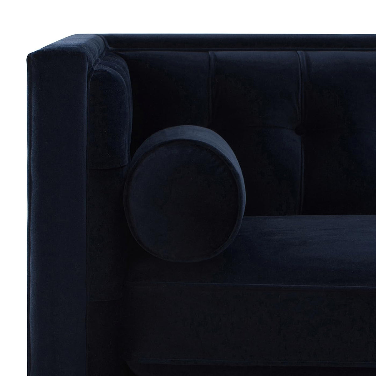 Dark Navy Blue Performance Velvet Tufted Sofa J39500