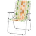 Yellow & Green Webbed Folding Chairs Set of 2 I794183