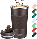 16 oz Insulated Stainless Steel Travel Coffee Mug with Screw Lid Q235