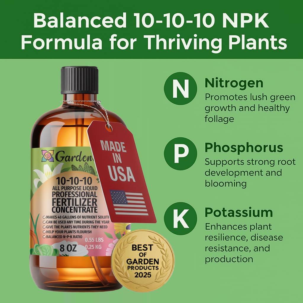 10-10-10 All Purpose Liquid Plant Food Fertilizer Concentrate 8 OZ P710