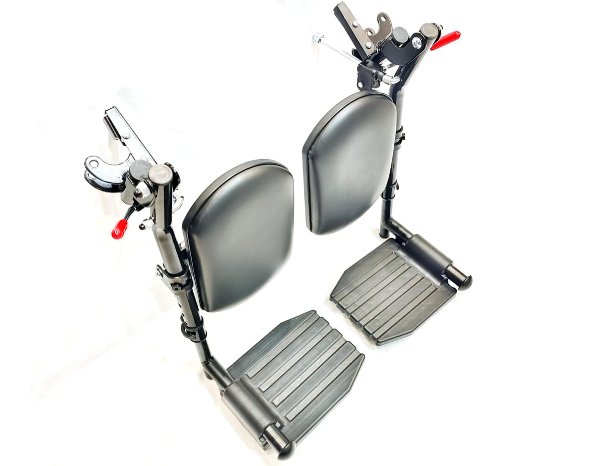 Wheelchair Elevating Leg Rest with Padded Leg Pads and Rotatable Adjustable Footrests T4679