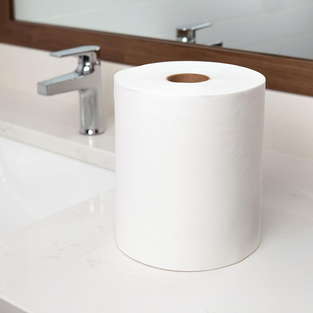 White 1-Ply Hardwound Paper Towels, 6 Rolls K37934