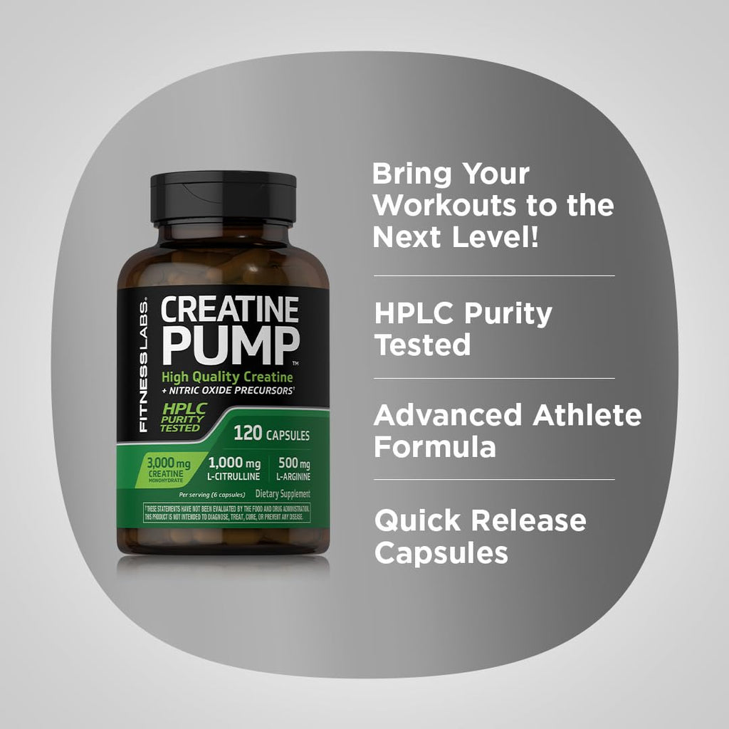 Creatine Monohydrate Capsules 3000mg 120 Count U5716
