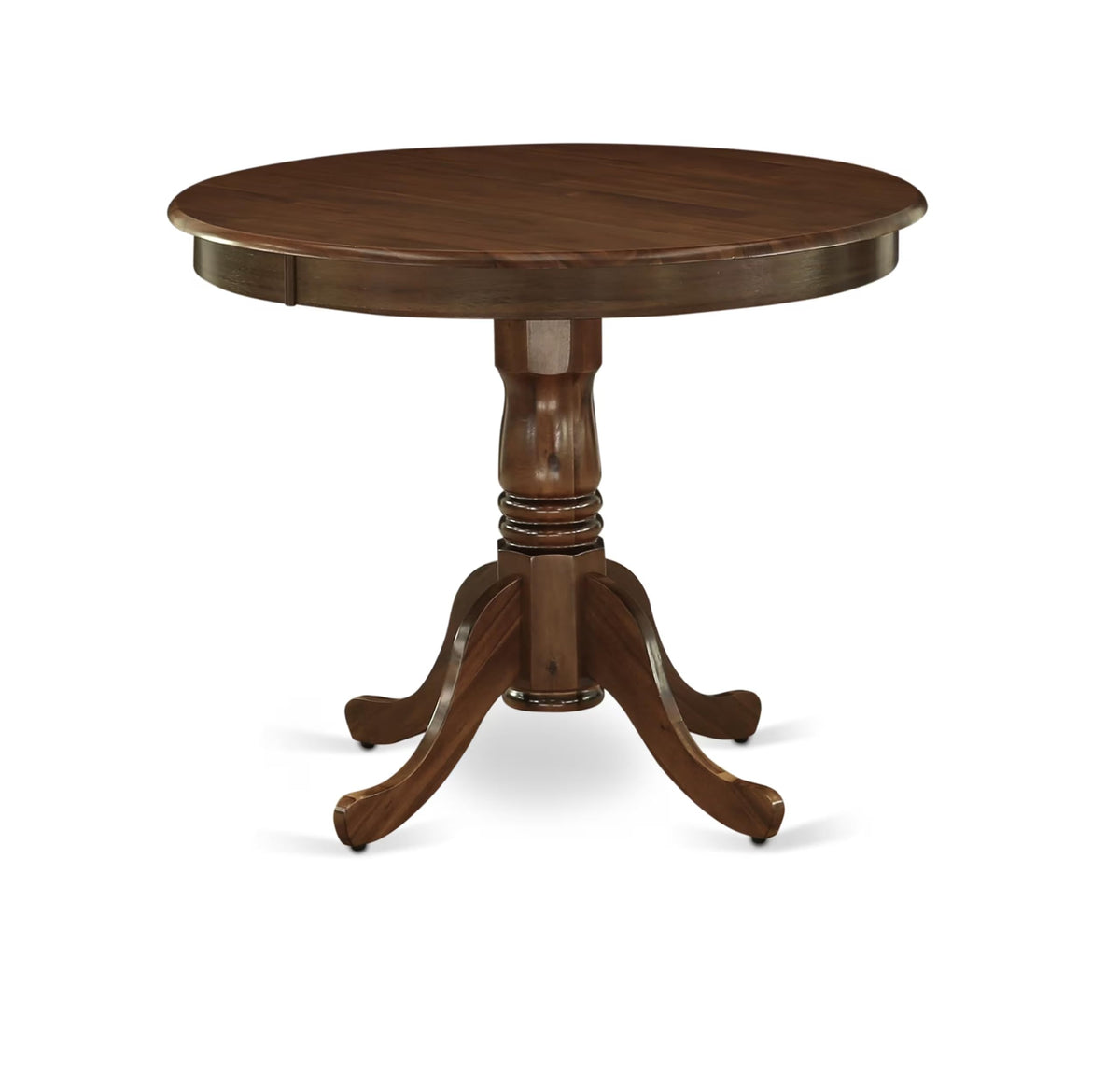 5 Piece Mid Century Dining Table Set with 4 Beige Fabric Chairs B91489