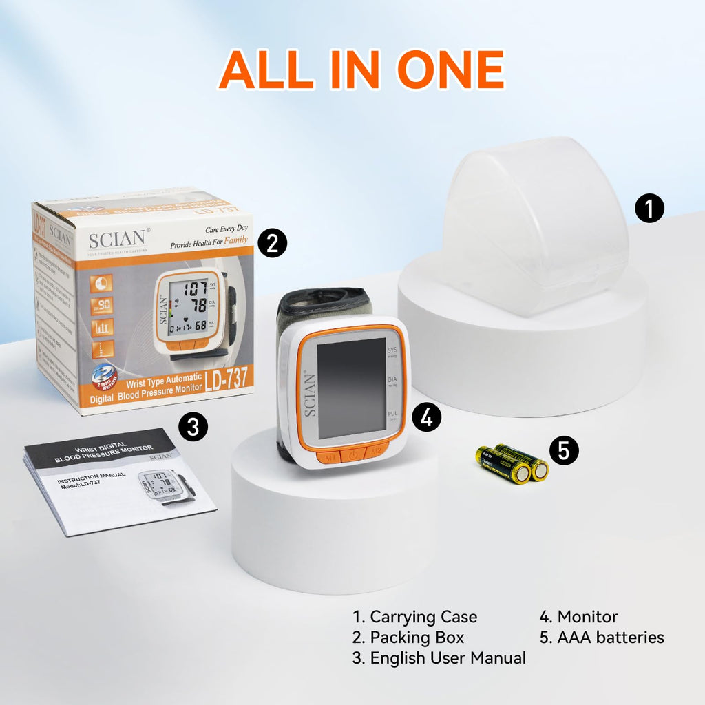 Automatic Wrist Blood Pressure Monitor with Voice Broadcast J827256