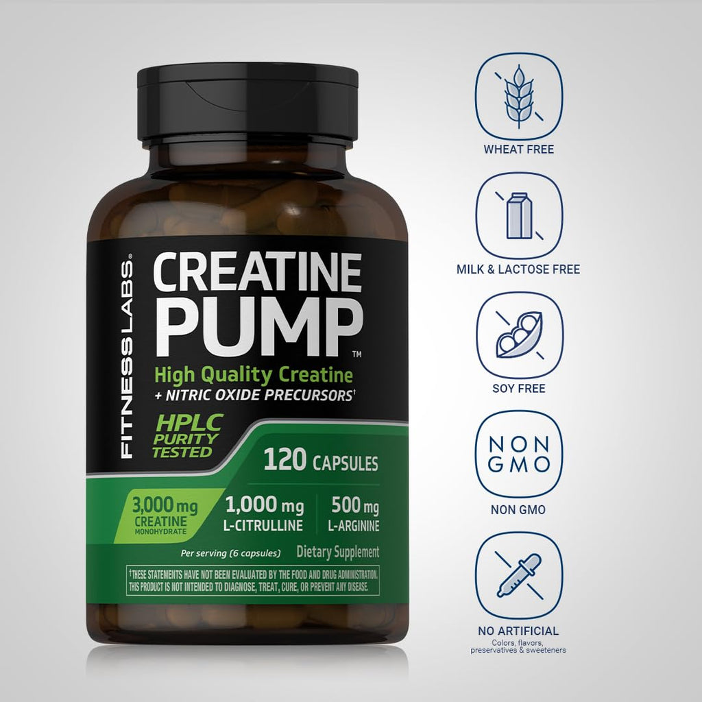 Creatine Monohydrate Capsules 3000mg 120 Count U5716