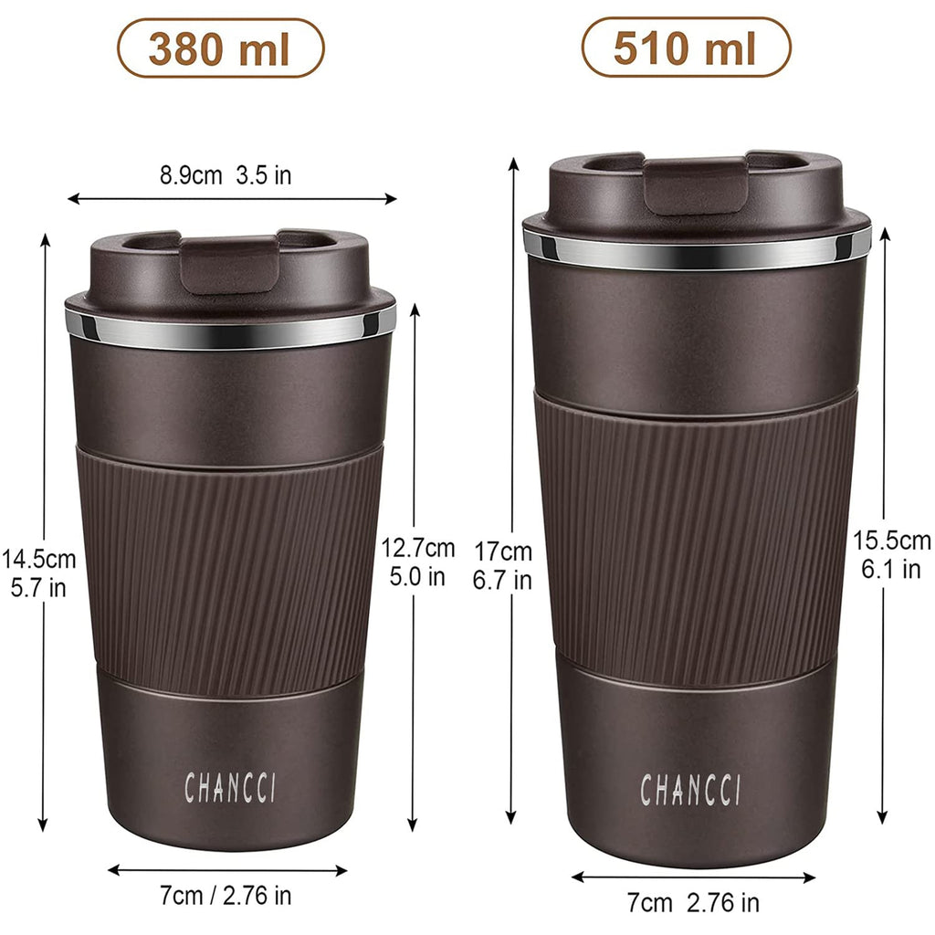 16 oz Insulated Stainless Steel Travel Coffee Mug with Screw Lid Q235