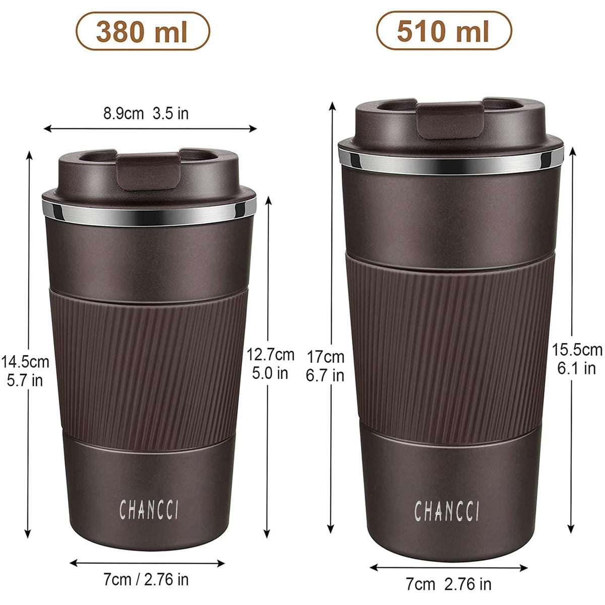 16 oz Insulated Stainless Steel Travel Coffee Mug with Screw Lid Q235