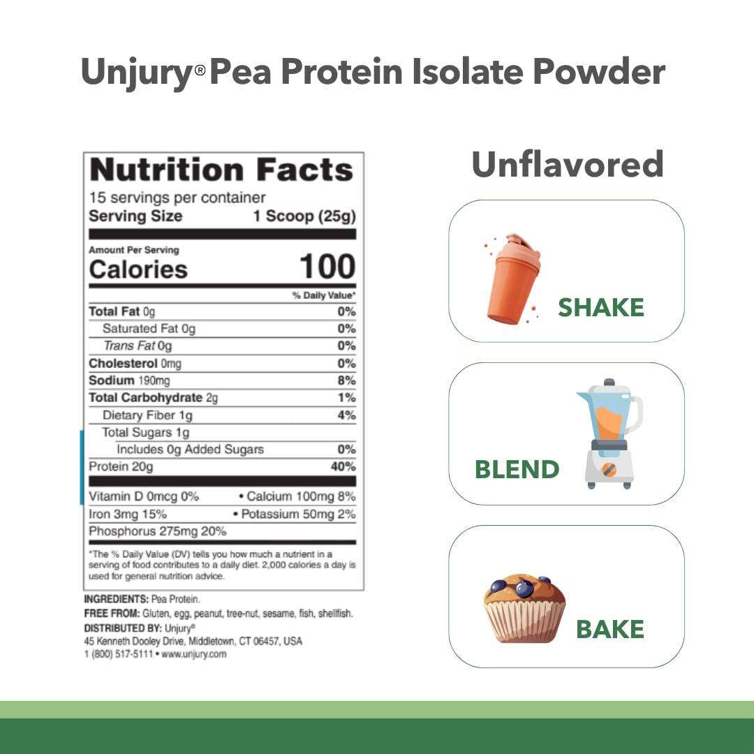 Vegan Unflavored Protein Powder 20 Servings Q57706
