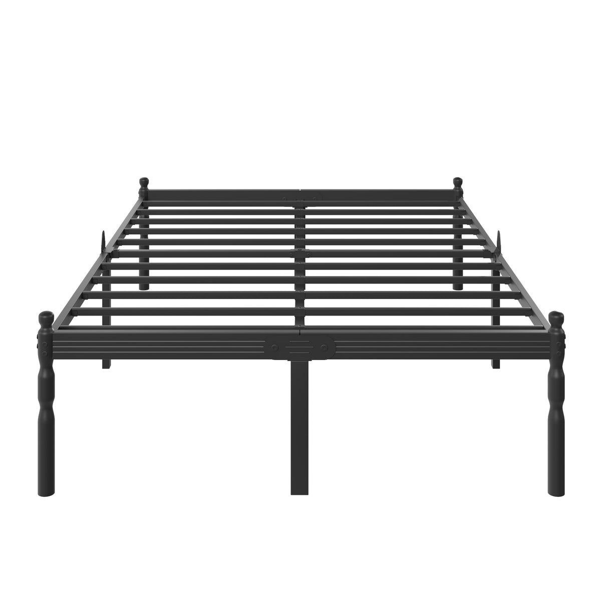 Queen Size Black Metal Bed Frame with Storage F23708