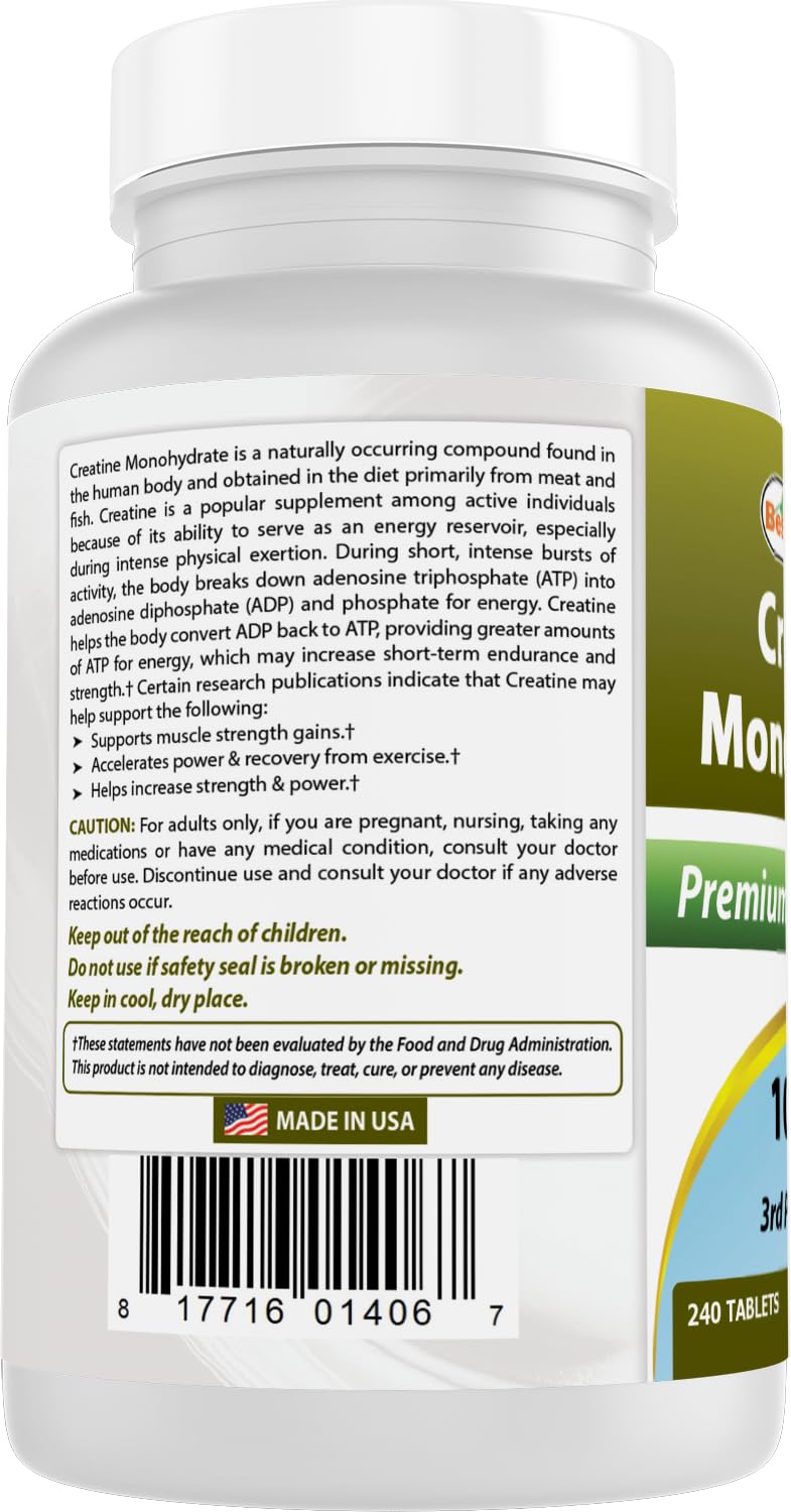Creatine Monohydrate 1000 mg 240 Tablets S71707