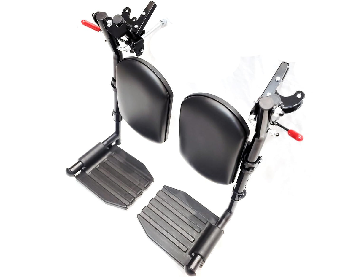 Wheelchair Elevating Leg Rest with Padded Leg Pads and Rotatable Adjustable Footrests T4679