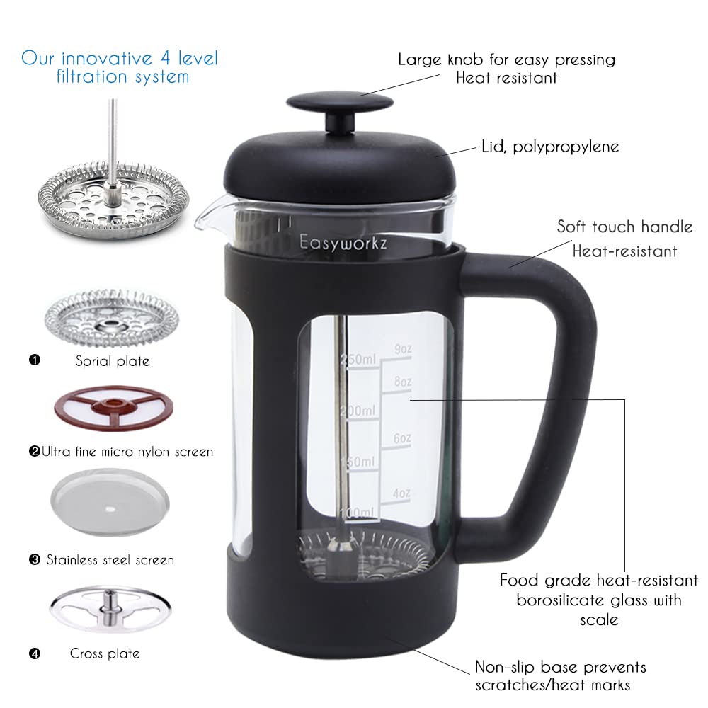 12 oz Stainless Steel French Press and Creamer Set I453966