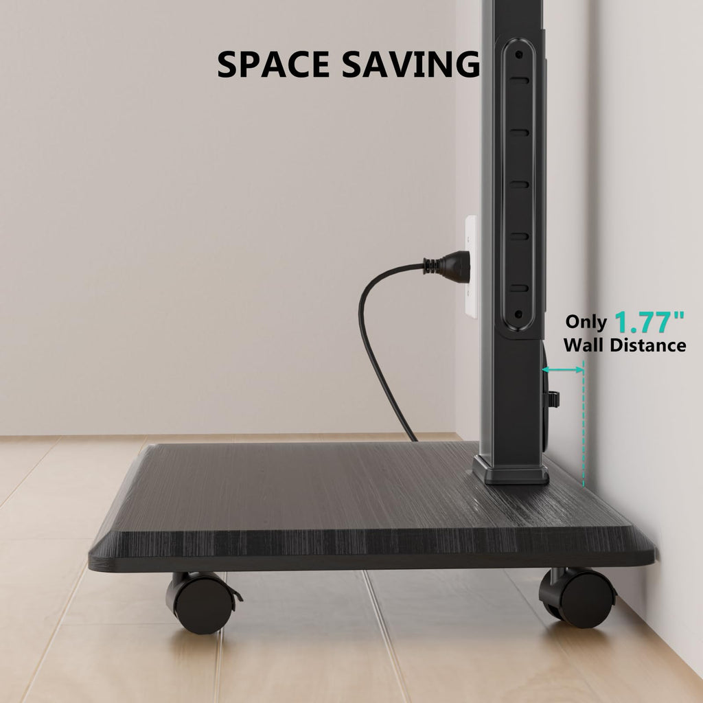 Rolling TV Stand with Power Outlet for 39-75 inch TV, Black H683871
