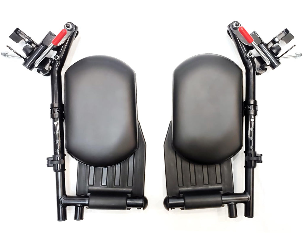 Wheelchair Elevating Leg Rest with Padded Leg Pads and Rotatable Adjustable Footrests T4679