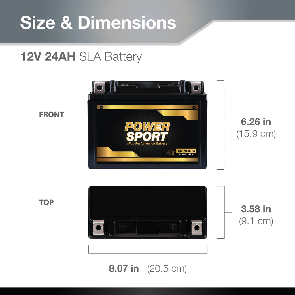 12V 24AH SLA Motorcycle Battery 330 CCA Q2996