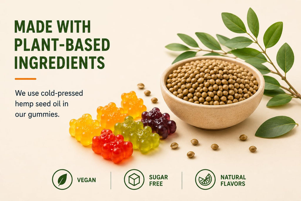 Sugar Free Vegan Hemp Gummies, 60 Count Y262
