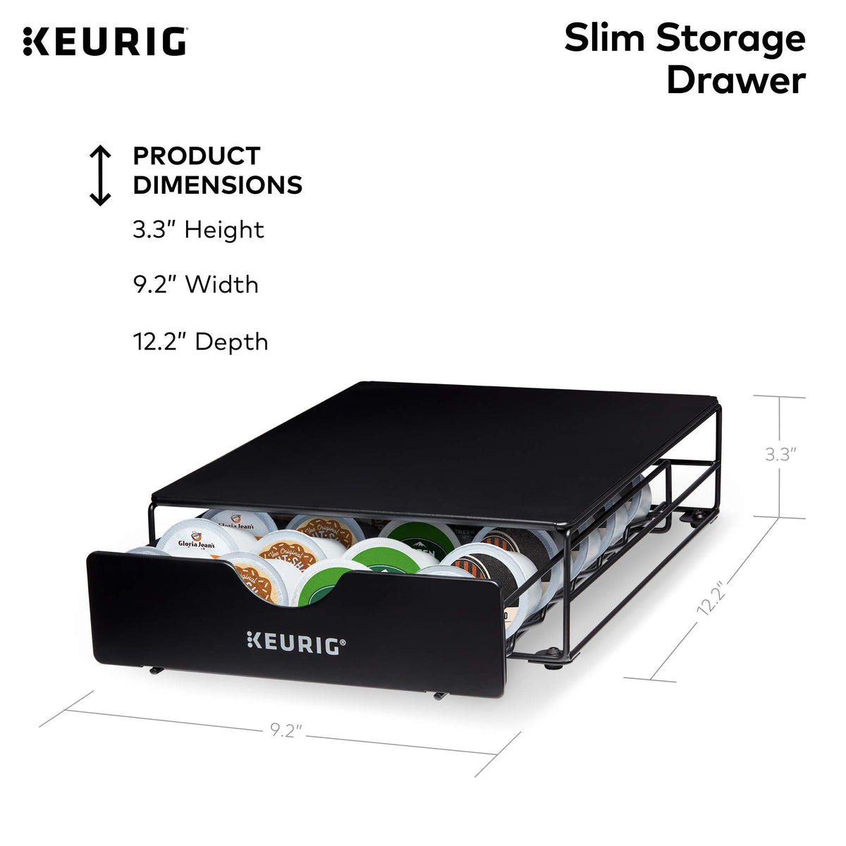 Single Serve K-Cup Pod Coffee Maker with Storage Drawer F71614