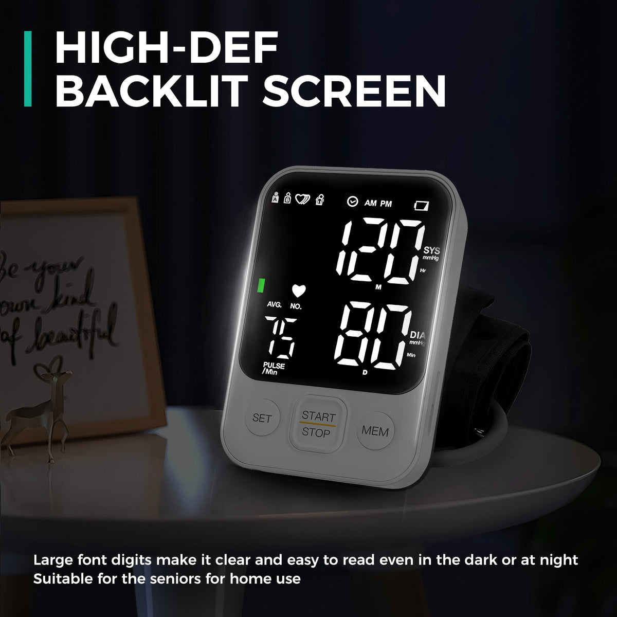 FDA Cleared Upper Arm Blood Pressure Monitor B159120