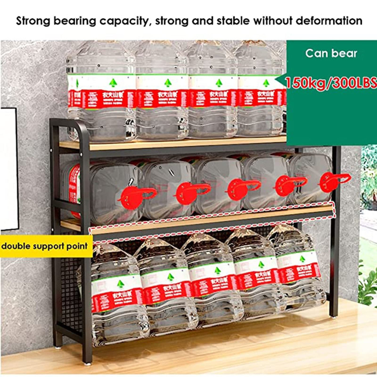 Adjustable Wood Metal Desktop Bookshelf Y371133
