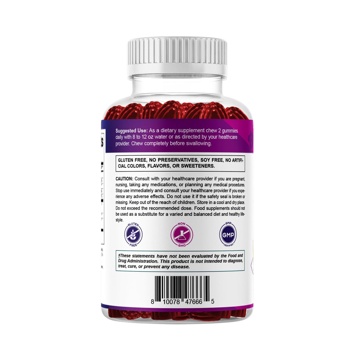 Lemon & Mixed Berry Flavor 60 Gummies Vegan Non-GMO Gluten-Free B6335