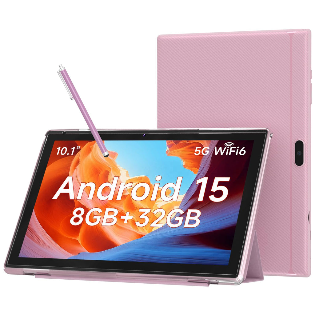 10 Inch Android Tablet, 8GB RAM 32GB Storage, HD IPS Display, 6000mAh Battery, with Case & Stylus Pen L91431