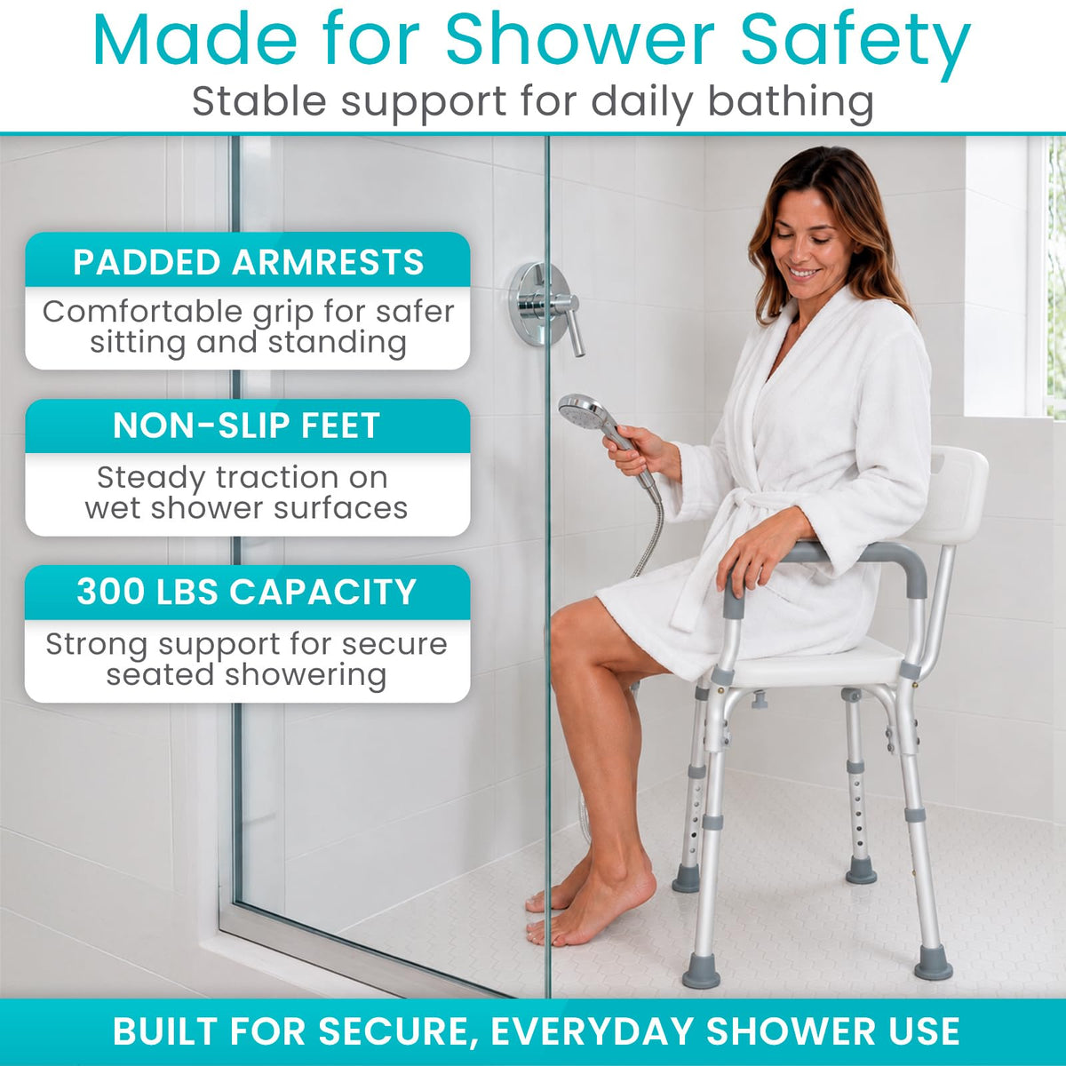 Shower Chair with Arms & Back G923961