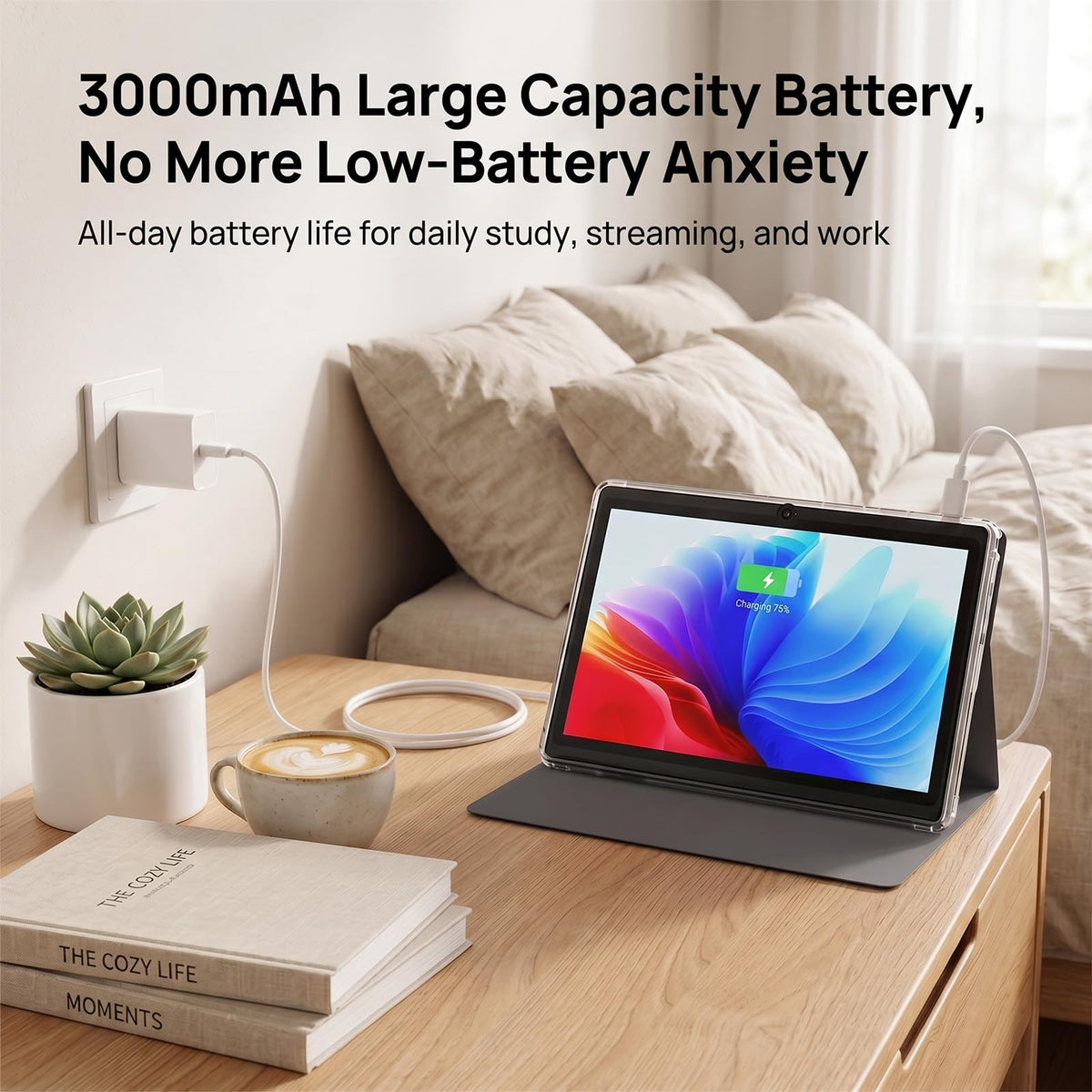 7 Inch Android Tablet with Protective Case, 8GB RAM 32GB ROM, Black V954195