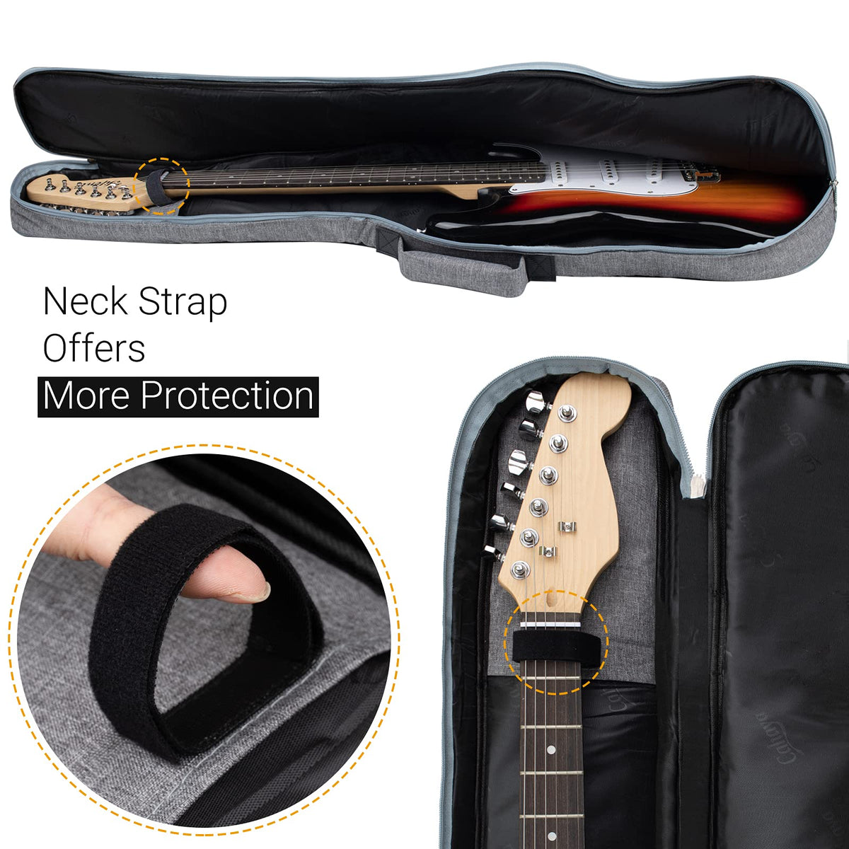 Waterproof Hardshell Acoustic Guitar Case with 3 Pockets X9325