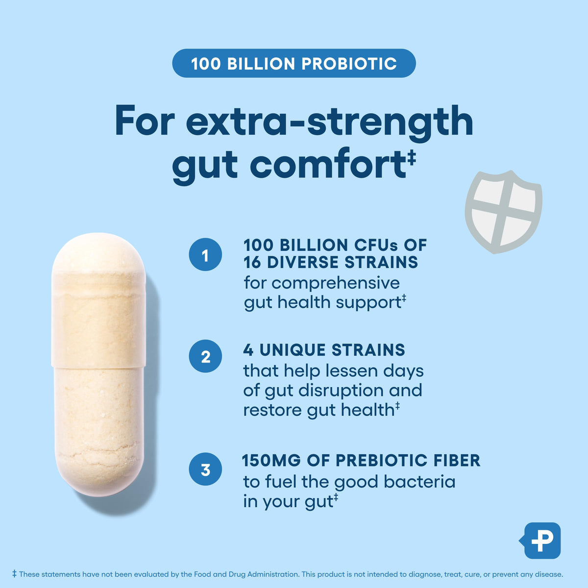 100 Billion 16 Strains Probiotic with Prebiotics E2292