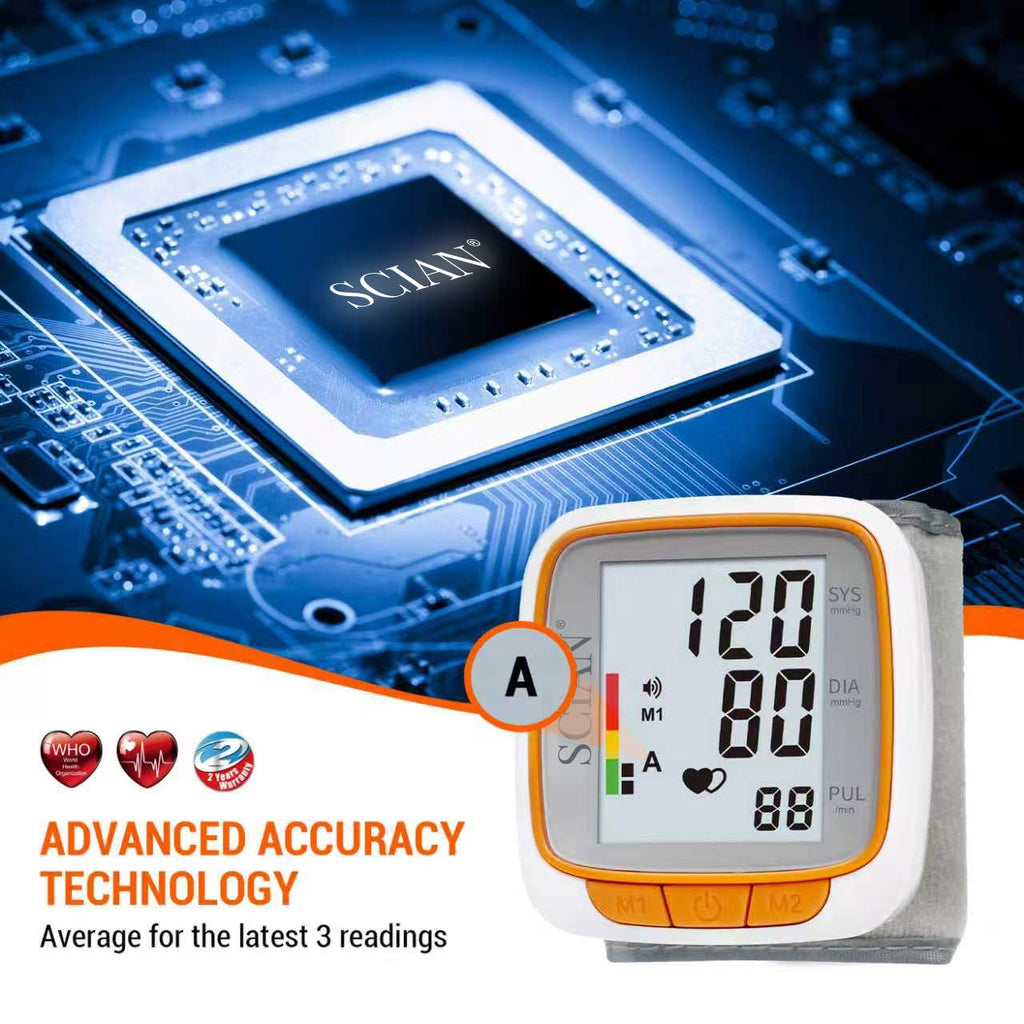 Automatic Wrist Blood Pressure Monitor with Voice Broadcast J827256