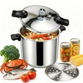 23-24QT Aluminum Pressure Cooker with Pressure Gauge O15079