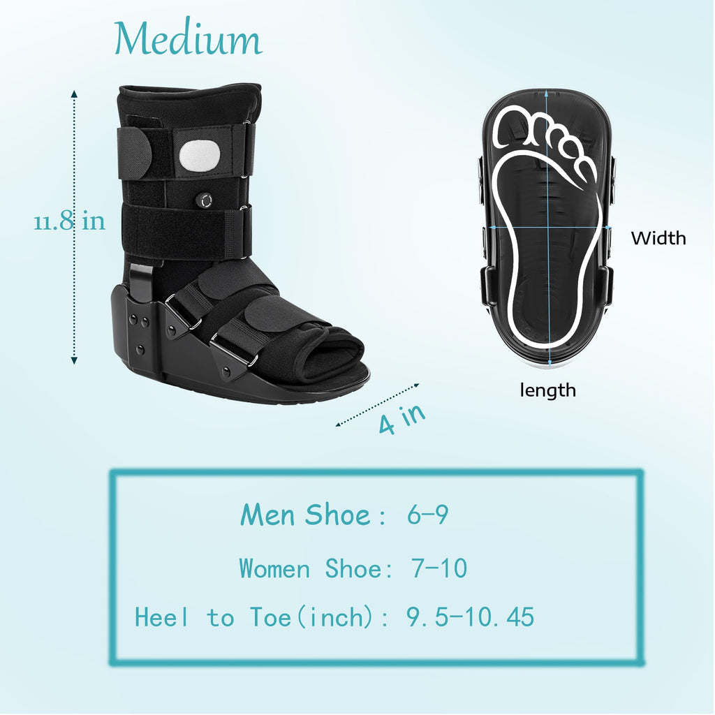 Adjustable Air Walking Boot Medium Black G471