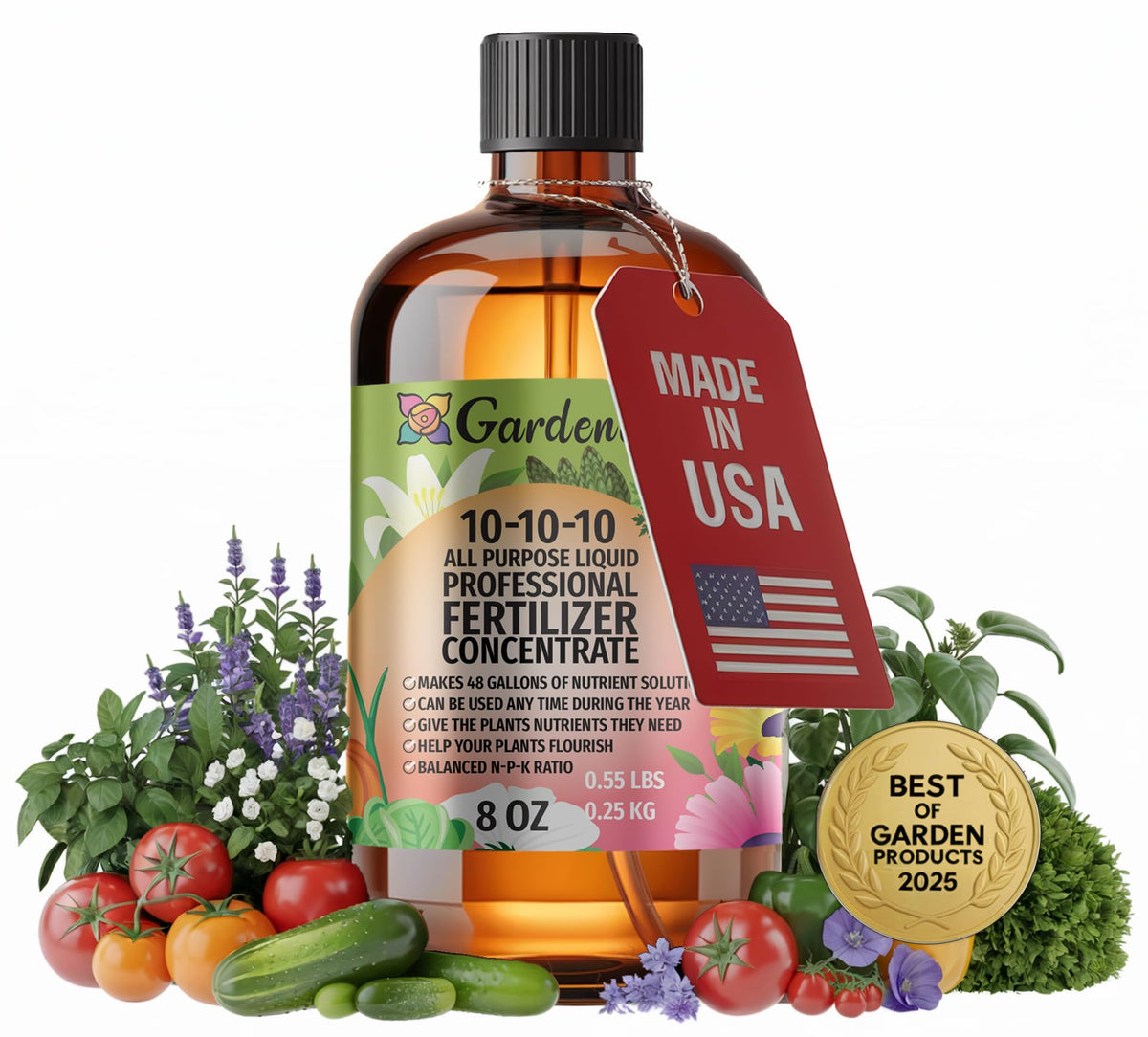 10-10-10 All Purpose Liquid Plant Food Fertilizer Concentrate 8 OZ P710